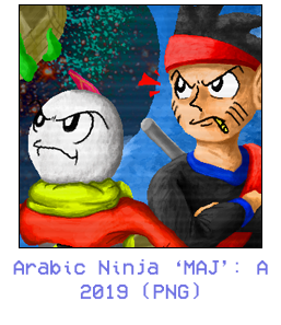 Arabic Ninja ‘MAJ’: A2019 (PNG)